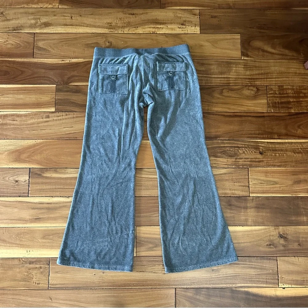 Juicy Couture Velour Wide Leg Lounge Pants Gray Size M - Picture 5 of 5